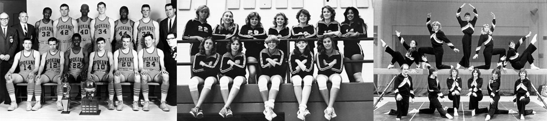 Black and white hall of fame team photos