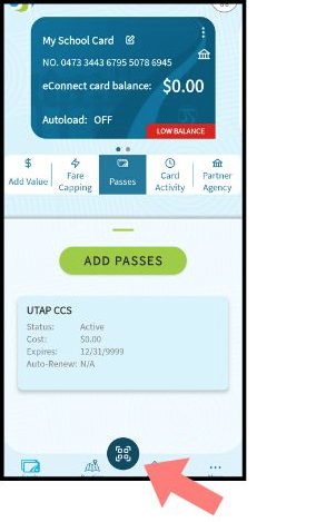 STA app QR code button screenshot